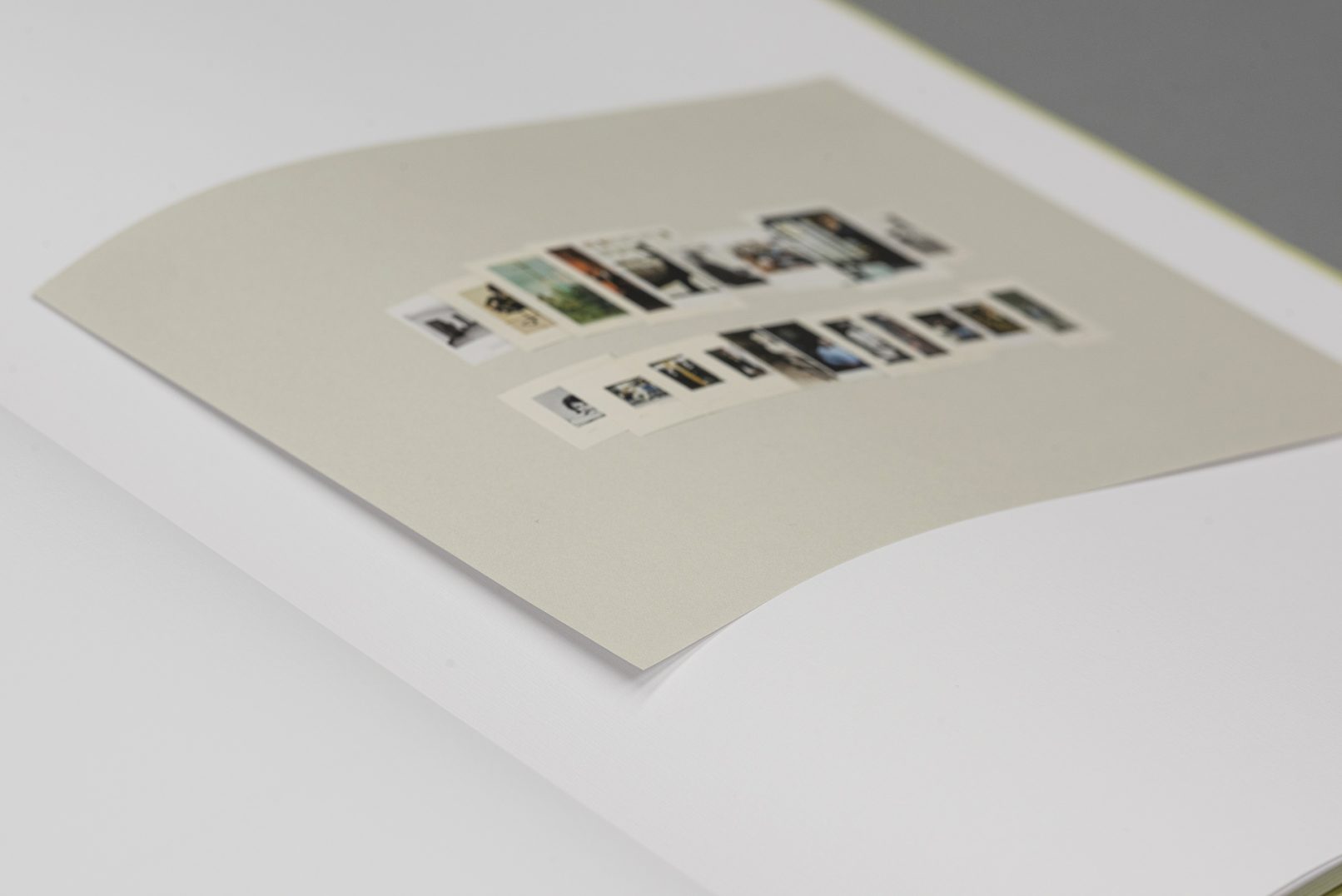 Von Hand eingeklebtes Bild in die Publikation Taryn Simon: The Color of a Flea's Eye