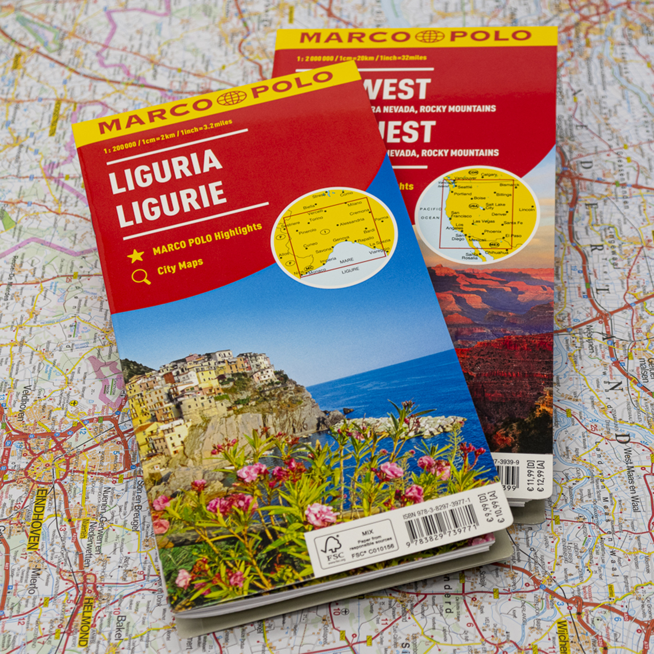 Verschiedene Marco-Polo-Karten